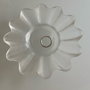 Frosted Glass Vintage Trinket Plate • Made in USA